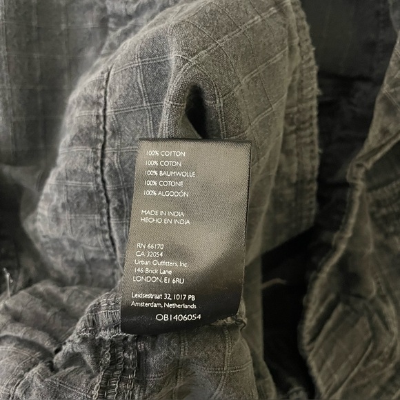 Free People Women’s Savannah Overalls Jumpsuit Wide Leg Flare Black Textured M - Picture 11 of 15